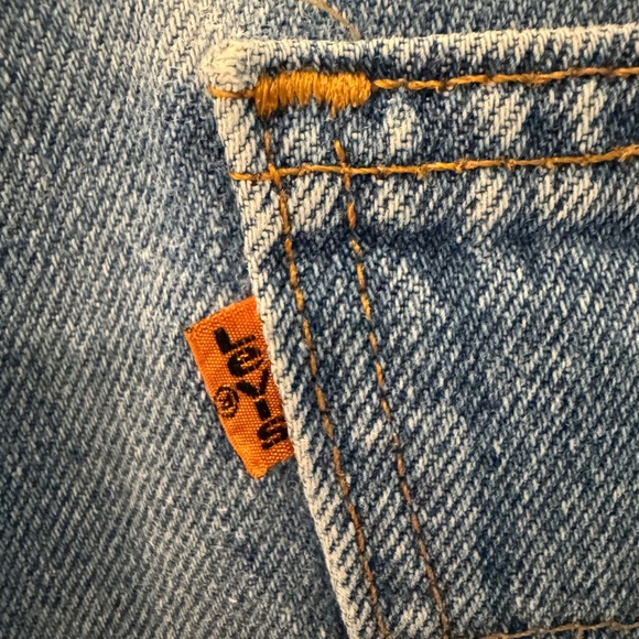 VINTAGE LEVI's 517 ORANGE TAB JEANS | DISTRESSED | 32x29 | 7 BELT LOOPS | 80's - Picture 1 of 14